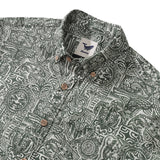 Castlebeard Long Sleeve Hawaiian Shirt For Men Guardian Totem Cotton Button-down Aloha Shirt By Sun, view 3