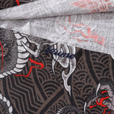 Castlebeard Long Sleeve Hawaiian Shirt For Men The Dragon's Flight Cotton Button-down Aloha Shirt By Sun, view 5