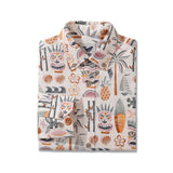 Castlebeard Long Sleeve Hawaiian Shirt For Men Tiki Beach By House of Haricot Cotton Button-down Aloha Shirt, view 5