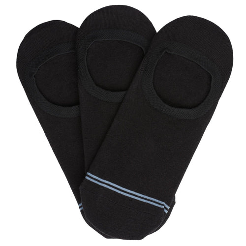 Castlebeard Luna Black No Show - 3-pack