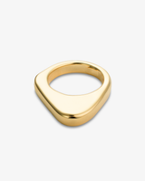 Castlebeard Luna Geometric Rounded Square Gold Statement Ring, view 3