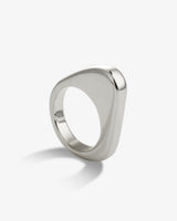 Castlebeard Luna Geometric Rounded Square Gold Statement Ring, view 5