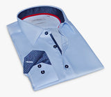 Castlebeard Matthew Button-Up Shirt With Contrast Details // Blue // Contemporary Fit (Regular), view 2