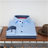 Castlebeard Matthew Button-Up Shirt With Contrast Details // Blue // Contemporary Fit (Regular), view 4