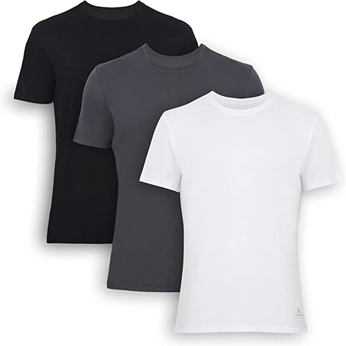 Castlebeard Men’s Bamboo Crew Neck Undershirts 3-Pack