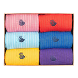 Castlebeard Men’s Bamboo Dress Socks 6-Pack Gift Box, Bright Colors, view 2