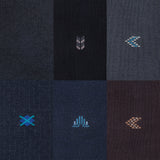 Castlebeard Men’s Bamboo Dress Socks 6-Pack Gift Box, Dark Neutrals, view 6