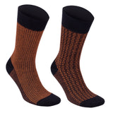Castlebeard Men’s Bamboo Dress Socks 6-Pack Gift Box, Rust & Purple, view 2