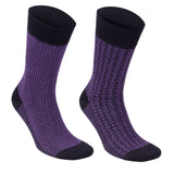Castlebeard Men’s Bamboo Dress Socks 6-Pack Gift Box, Rust & Purple, view 4