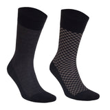 Castlebeard Men’s Bamboo Lightweight Dress Socks 8-Pack Gift Box, Black, Charcoal & Taupe, view 3