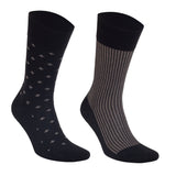 Castlebeard Men’s Bamboo Lightweight Dress Socks 8-Pack Gift Box, Black, Charcoal & Taupe, view 4