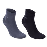 Castlebeard Men’s Bamboo Quarter Socks 6-Pack, Black & Grey, view 3