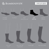 Castlebeard Men’s Bamboo Quarter Socks 6-Pack, Black & Grey, view 6