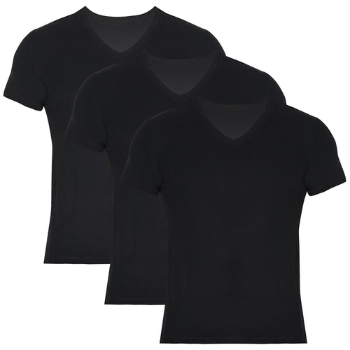 Castlebeard Men’s Bamboo V-Neck Undershirts 3-Pack