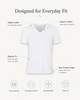 Castlebeard Men’s Bamboo V-Neck Undershirts 3-Pack, view 2