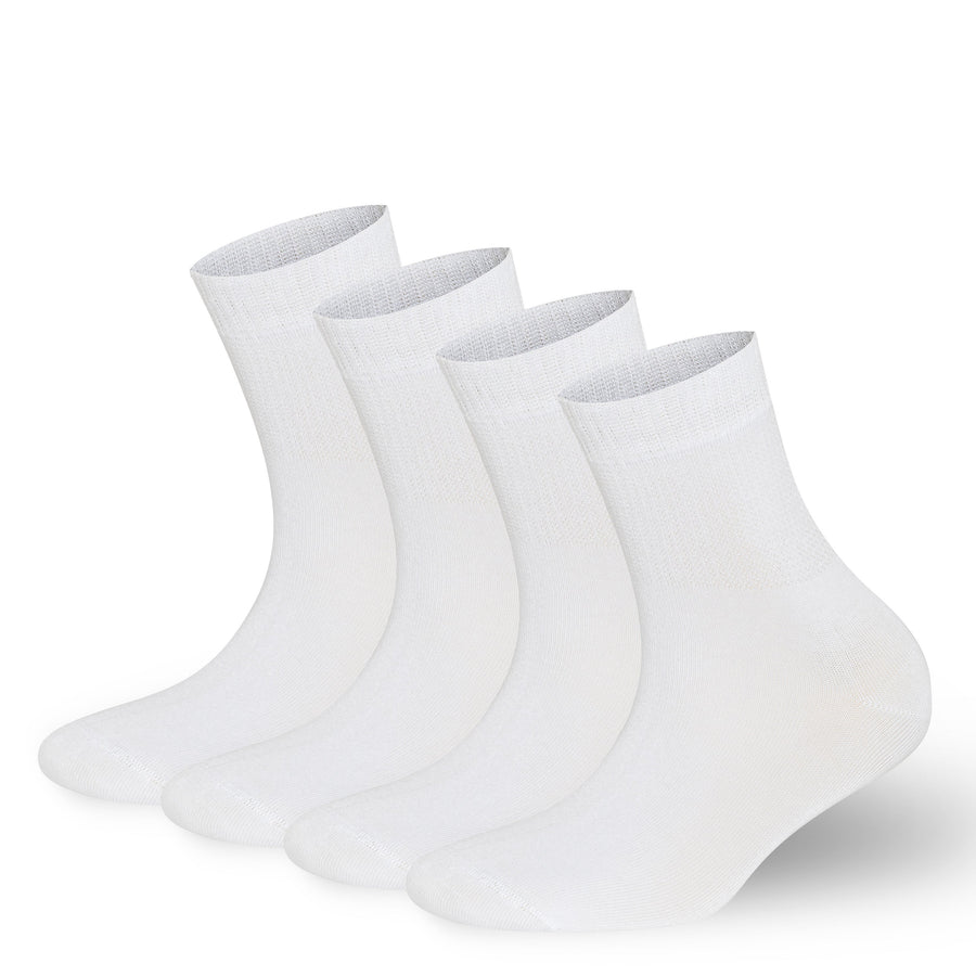 Castlebeard Men’s & Women’s Bamboo Diabetic Ankle Socks 4-Pack