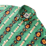 Castlebeard Men's 1970s Vintage Hawaiian Shirt Nation of the South Print Cotton Button-down Short Sleeve Aloha Shirt By Evan, view 2