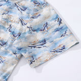 Castlebeard Men's Airplane Hawaiian Shirt Pioneering Pilots Print Cotton Short Sleeve Aloha Shirt By Amy, view 4