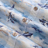 Castlebeard Men's Airplane Hawaiian Shirt Pioneering Pilots Print Cotton Short Sleeve Aloha Shirt By Amy, view 5
