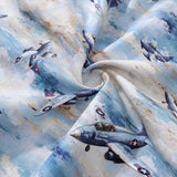 Castlebeard Men's Airplane Hawaiian Shirt Pioneering Pilots Print Cotton Short Sleeve Aloha Shirt By Amy, view 6
