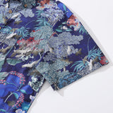 Castlebeard Men's Hawaiian Shirt 1950s Vintage Print Cotton Button-down Short Sleeve Aloha Shirt By Sylvia, view 4