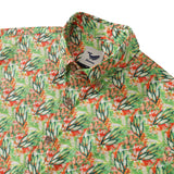 Castlebeard Men's Hawaiian Shirt Algae Movement By Lucille Pattern Cotton Button-down Short Sleeve Aloha Shirt, view 2