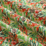 Castlebeard Men's Hawaiian Shirt Algae Movement By Lucille Pattern Cotton Button-down Short Sleeve Aloha Shirt, view 5