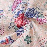 Castlebeard Men's Hawaiian Shirt Blossoms and Butterflies Print Cotton Button-down Short Sleeve Aloha Shirt By Amy, view 6