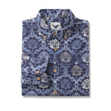 Castlebeard Men's Hawaiian Shirt Budapest Cotton Button-down Long Sleeve Aloha Shirt By Sherry, view 3
