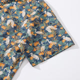 Castlebeard Men's Hawaiian Shirt By the pond By Cassandra O'Leary Cotton Button-down Short Sleeve Aloha Shirt, view 4
