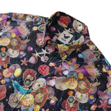 Castlebeard Men's Hawaiian Shirt Coral Wonderland Print Cotton Button-down Short Sleeve Aloha Shirt By Sylvia, view 3
