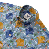 Castlebeard Men's Hawaiian Shirt Deco Arum Lily Delights Print By Lisette Niemand Cotton Button-down Short Sleeve Aloha Shirt, view 2