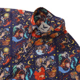 Castlebeard Men's Hawaiian Shirt Embrace the Seasons Zodiacs By Catherine Rowe Cotton Button-down Short Sleeve Aloha Shirt, view 2
