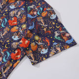 Castlebeard Men's Hawaiian Shirt Embrace the Seasons Zodiacs By Catherine Rowe Cotton Button-down Short Sleeve Aloha Shirt, view 4