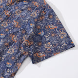 Castlebeard Men's Hawaiian Shirt Floral Series 4 Print Cotton Button-down Short Sleeve Aloha Shirt By Sun, view 4