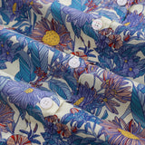 Castlebeard Men's Hawaiian Shirt Flower Sea Print Cotton Button-down Short Sleeve Aloha Shirt By Amy, view 5