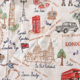 Castlebeard Men's Hawaiian Shirt Icons of Old London Town Print By Noopur Cotton Button-down Short Sleeve Aloha Shirt, view 3