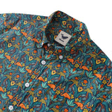 Castlebeard Men's Hawaiian Shirt Joyful Jungle Print By Cassandra O'Leary Cotton Button-down Short Sleeve Aloha Shirt, view 2