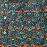 Castlebeard Men's Hawaiian Shirt Joyful Jungle Print By Cassandra O'Leary Cotton Button-down Short Sleeve Aloha Shirt, view 3