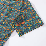 Castlebeard Men's Hawaiian Shirt Joyful Jungle Print By Cassandra O'Leary Cotton Button-down Short Sleeve Aloha Shirt, view 4