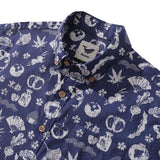 Castlebeard Men's Hawaiian Shirt Kyoto Memories By House of Haricot Cotton Button-down Short Sleeve Aloha Shirt, view 2