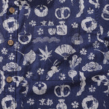 Castlebeard Men's Hawaiian Shirt Kyoto Memories By House of Haricot Cotton Button-down Short Sleeve Aloha Shirt, view 3