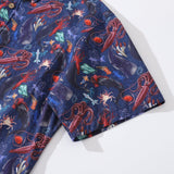 Castlebeard Men's Hawaiian Shirt Leviathan Showdown Print Cotton Button-down Short Sleeve Aloha Shirt By Sun, view 4