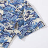 Castlebeard Men's Hawaiian Shirt Lucky Embrace Print Cotton Button-down Short Sleeve Aloha Shirt By Sun, view 4
