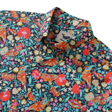 Castlebeard Men's Hawaiian Shirt Magic Garden Birds By Car Pintos Print Cotton Button-down Short Sleeve Aloha Shirt, view 2