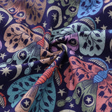 Castlebeard Men's Hawaiian Shirt Moon Moth Mysteries By Rebecca Elfast Cotton Button-down Short Sleeve Aloha Shirt, view 6
