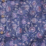 Castlebeard Men's Hawaiian Shirt Mystic Flowers Print Cotton Button-down Short Sleeve Aloha Shirt By Amy, view 3