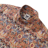 Castlebeard Men's Hawaiian Shirt Mystical Garden Print Cotton 1940s Vintage Short Sleeve Aloha Shirt By Sylvia, view 2