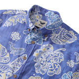 Castlebeard Men's Hawaiian Shirt Native Hawaiian Plants Cotton Button-down Short Sleeve Aloha Shirt By Sun, view 2