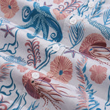 Castlebeard Men's Hawaiian Shirt Octopussy Print By Nina Leth Cotton Button-down Short Sleeve Aloha Shirt, view 5